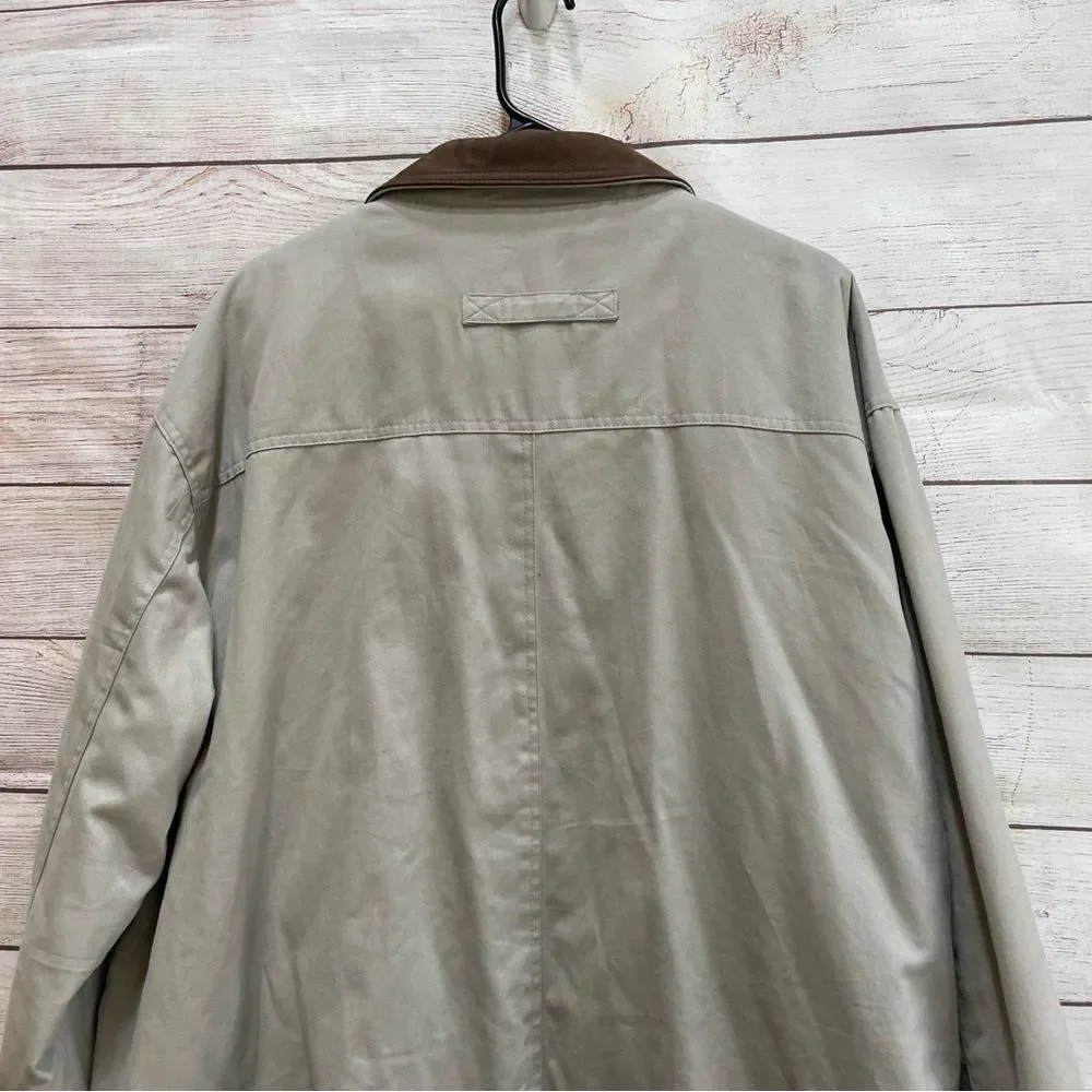 CROFT‎ & BARROW FLANNEL LINED BARN COAT IN KHAKI